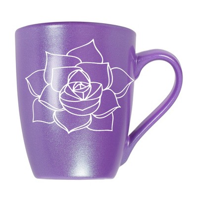 Elanze Designs Botanical Succulent Nature Coffee Cup Mug 10 Ounce Ceramic With Shimmery Metallic Finish Elegant Minimalist Echeveria Plant Silhouette
