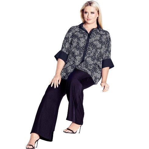 Avenue Women's Plus Size Presley Print Shirt - image 1 of 4