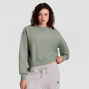Champion Women's Voluminous Sleeve Fleece Crewneck Sweatshirt