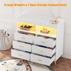 Dresser for Bedroom with 6 Drawers, Baby Changing Table Dresser with Changing Pad, Station - 2 of 4