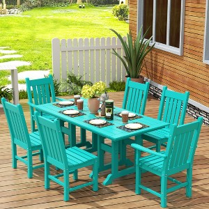 WestinTrends Malibu 7 Piece Outdoor Patio Dining Set Outdoor Dining Table with Dining Chair - 1 of 3