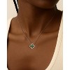 Molenia Four Leaf Clover Heart Cross Birthstone Necklace, S925 Sterling Silver Pendant, Dainty Lucky Charm Jewelry Birthday Gift for Her Women - 2 of 4