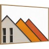 33" x 23" Triangle Houses by Massimo Della Latta Framed Canvas Wall Art Print - Amanti Art: Modern Lithograph, Polystyrene Frame - 2 of 4