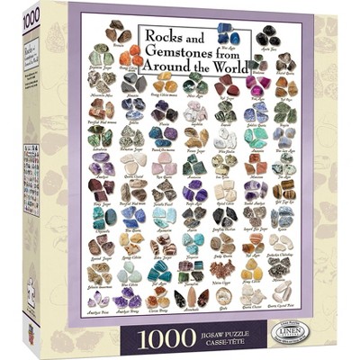 MasterPieces Inc Rocks & Gemstones from Around the World 1000 Piece Linen Jigsaw Puzzle