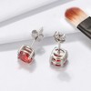 Birthstone Earrings for Women Solitaire Round Cubic Zirconia Sterling Silver Ginger Lyne Collection - 2 of 4