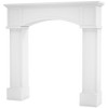 HOMCOM Modern Fireplace Mantel, Freestanding Fireplace Surround for Electric Fireplaces, 43.3" W x 42.8" H, White - 4 of 4