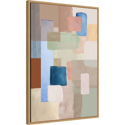Sylvie Maple Framed Abstract Geometric Canvas Wall Art, 23 x 33 Inches