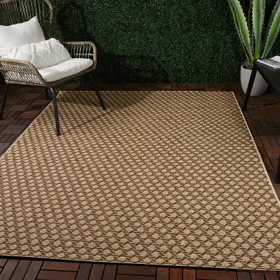 6'7x9' Cane Weave Outdoor Rug Tan - Threshold™ : Target