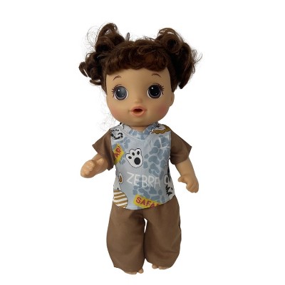 Safari Animal Print Outfit for 14-Inch Baby Alive and Little Baby Dolls