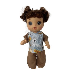 Safari Animal Print Outfit for 14-Inch Baby Alive and Little Baby Dolls - 1 of 4