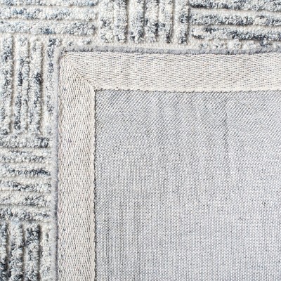 Elegant Gray Hand-Tufted Wool Area Rug, 4' x 6'