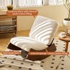 NicBex Corduroy Upholstered Accent Chair,Modern Comfortable Rocking Chairs with Solid Wood Frame,Arm chair for Bedroom,Reading Room,White - 4 of 4