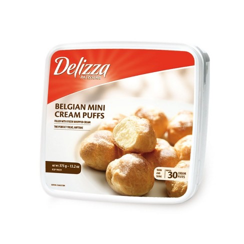 Delizza Belgian Frozen Mini Cream Puffs - 30pk/ : Target