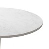 CAVINAS 32" Modern Round Dining Table with Printed White Marble Table Top, End Table for 4, Leisure Coffee Table for Dining Room, Living Room - 4 of 4
