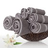 Hastings Home Rio 100% Cotton Towel Set - Silver, 8 Pcs - 4 of 4