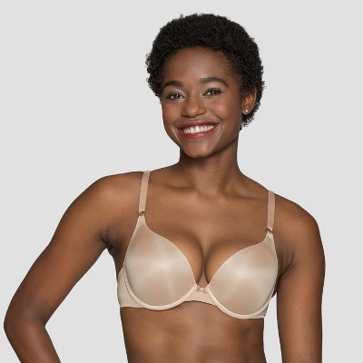 Womens Push Up Front Closure Bra Thick Padded Seamless Criss-Cross Back  Underwire Bra Add Two Cup Beige 44A
