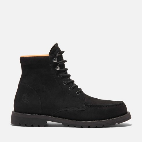 Timberland Men s Redwood Falls Waterproof Moc Toe Boot Black Nubuck 8.5