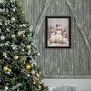 SEVOBAL Wall Art Three Snowman Pals Holiday Framed Decor for Living Room Seasonal Home Display, Black, 14"*1"*18" - 2 of 4