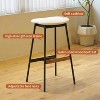Set of 2 Bar Stools Comfortable & Stylish Counter Height Bar Soft Fabric Upholstered, Backless - 4 of 4
