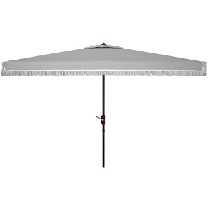 Milan Fringe 6.5 X 10 Ft Rectangle Crank Umbrella - PAT8308 - Safavieh - 1 of 4
