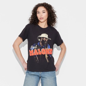 Women's Post Malone Short Sleeve Graphic T-Shirt - Black - 1 of 3