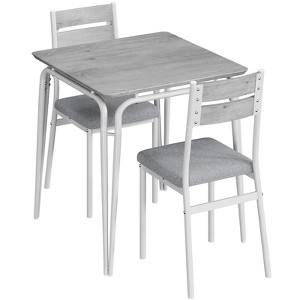 Dining Table for 2, Small Table and Chairs Set of 2, Square Dinette Set for 2, Dinner Table Set, 3 Piece Kitchen & Dining Room Sets - 1 of 4