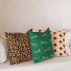 Cheetah Print Square Throw Pillow Green by Kendra Dandy - Cloth & Company - image 3 of 3
