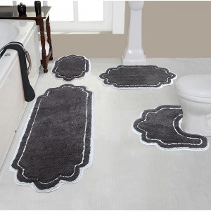 Allure Collection Cotton Tufted Bath Rug Set Set of 4 - Home Weavers - 1 of 4