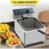 Commercial 11 L/3.3 gal Deep Fryer 1700W,Stainless Steel Electric Fryer with Adjustable Thermostat, Extra-Thick 6 LB Basket - 2 of 4