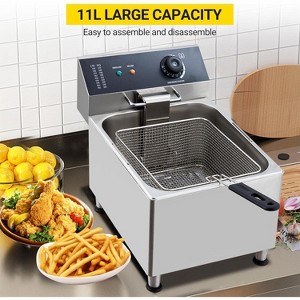 Commercial 11 L/3.3 gal Deep Fryer 1700W,Stainless Steel Electric Fryer with Adjustable Thermostat, Extra-Thick 6 LB Basket - 1 of 4