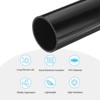 Unique Bargains Water Plumb DIY Crafts High Impact Rigid Round Pipes 8" Length ID 2.24" OD 2.48" Black - 3 of 4