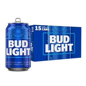 Bud Light American Lager Beer - 15pk/12 fl oz Cans - 1 of 4