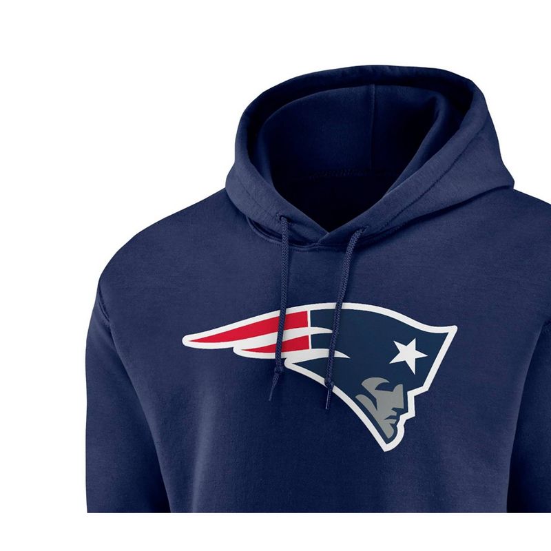NFL New England Patriots Long Sleeve Core Big &#38; Tall Fleece Hooded Sweatshirt, 3 of 4