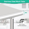 Acekool 36" NSF Stainless Steel Prep Table – 2-Tier Commercial Workstation for Kitchen, Garage & Restaurant Use - 2 of 4