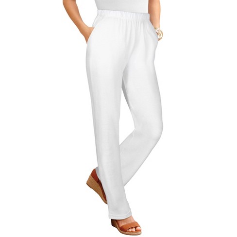 Jessica London Women's Plus Size Soft Ease Pant - 14/16, White