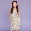 Mightly Girls Fair Trade Organic Cotton Sleeveless Twirl Dress, Botanical Floral - 4 of 4