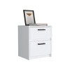 INFURNIC Nightstands Modern Nightstand with Two Drawers and Metal Handles for Bedroom Storage, White, 12.72"*15.75"*18.58" - 3 of 4