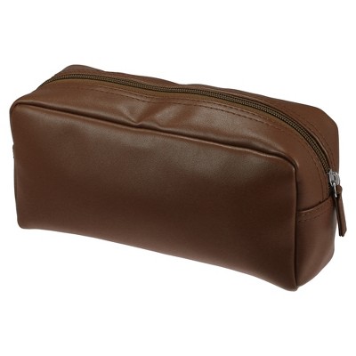 Unique Bargains Travel Portable PVC Leather Makeup Organizer Bag 1Pc