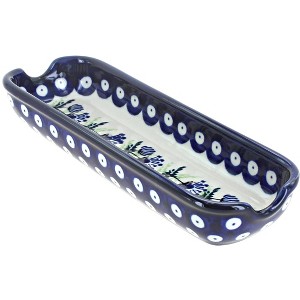 Blue Rose Polish Pottery 1517 Zaklady Corn on the Cob Plate - 1 of 1