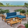 Maggift Patio Seating Sets Outdoor, Featuring Unique Design, Ideal for Chats, Perfect for Gardens, Living Spaces, Black, 81.5"*53.5"*24" - 4 of 4