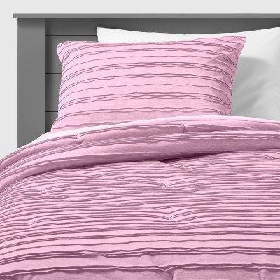 Full/Queen Jersey Wave Comforter Set Purple - Pillowfort™