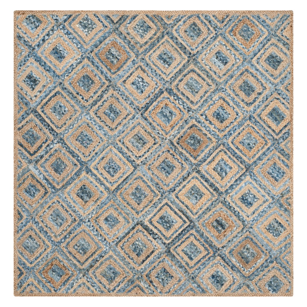 8'x8' Geometric Square Area Rug Natural - Safavieh