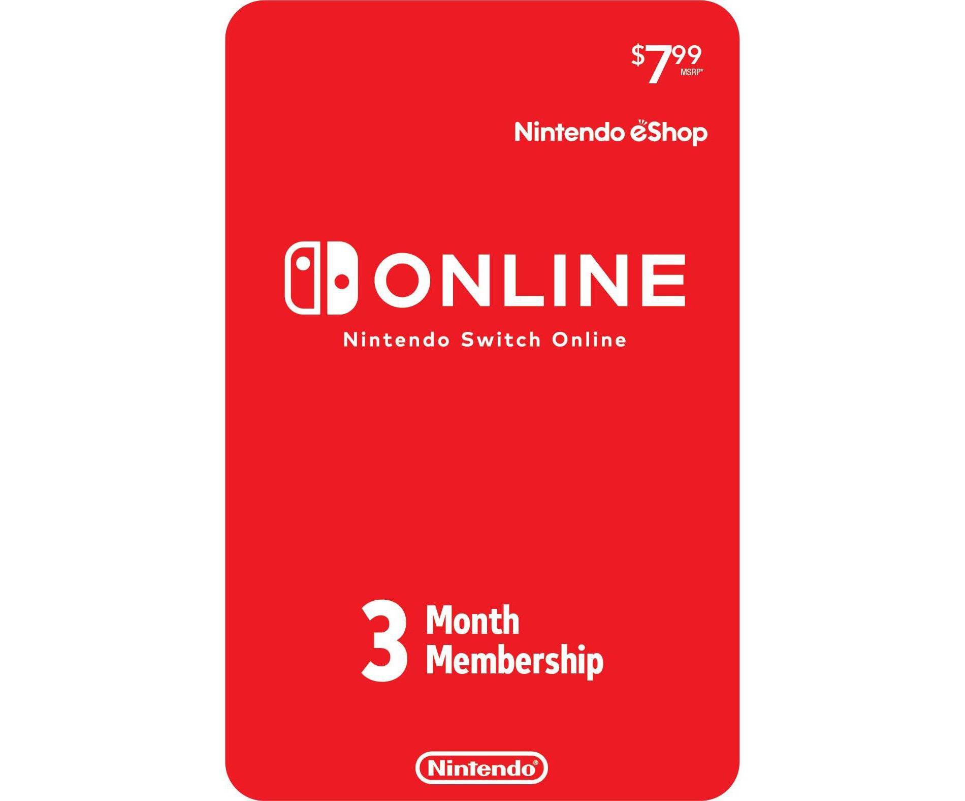 Nintendo Switch Online 3-Month Individual Membership (Digital)