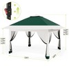 12x12 Pop Up Canopy Tent with Mosquito Netting, Easy One-Push Setup for Backyard, Includes Sandbags, Stakes & Carry Bag - 2 of 4