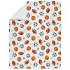 Sweet Jojo Designs Boy Toddler Bedding Set Watercolor Sports Theme Blue Brown and Orange 5pc - 4 of 4