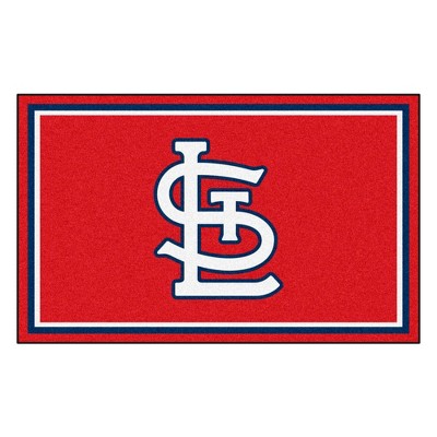 MLB St. Louis Cardinals 4'x6' Plush Area Rug - Red