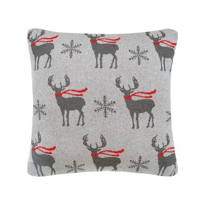 C&F Home 20" x 20" Deer Scarf Christmas Holiday Throw Pillow