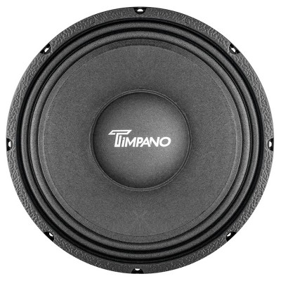 TIMPANO Hi Power 10-in Woofer With a large vented ferrite magnet and 2.5-in voice coil SINGLE TPTMD10V2