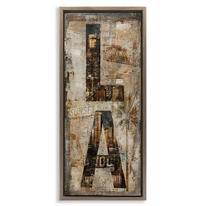 Stupell Industries Los Angeles Montage Collage, 15" x 31" - 1 of 4