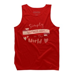 Men's Design By Humans Mother's Day Simply the Best Mom Banner By BoogieCreates Tank Top - 1 of 2